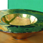 Artist: Carrol Swann, Title: Emperor's Bowl (1993), Media: Gold & platinum glazed bowl